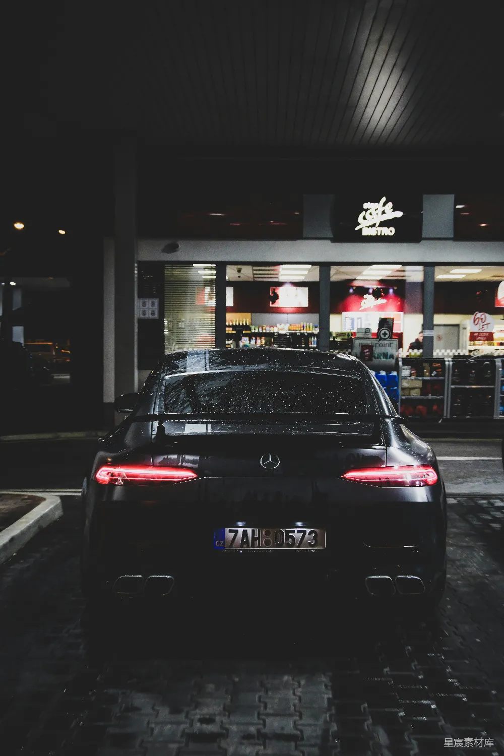 高清摄影  黑色的梅赛德斯-奔驰汽车