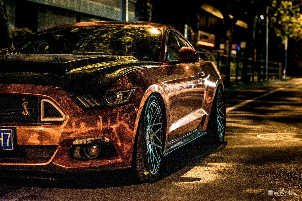 高清摄影  棕色的福特Mustang Shelby coupe