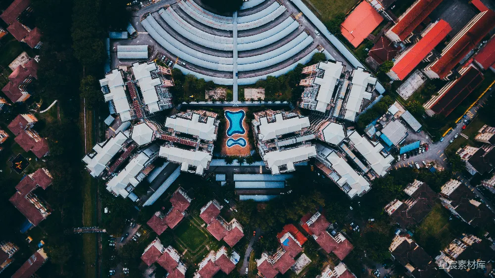 高清摄影  高层建筑的空中摄影