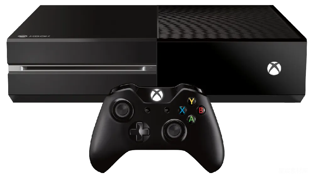 元素素材 黑色Xbox One家用游戏主机及配套手柄