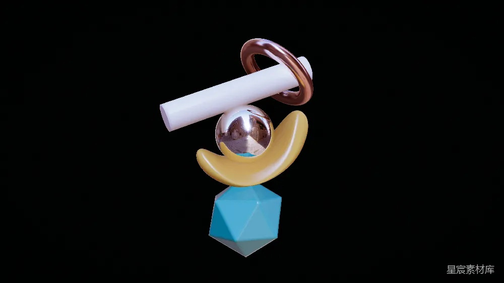 高清摄影 黑色背景上的一个金属物体