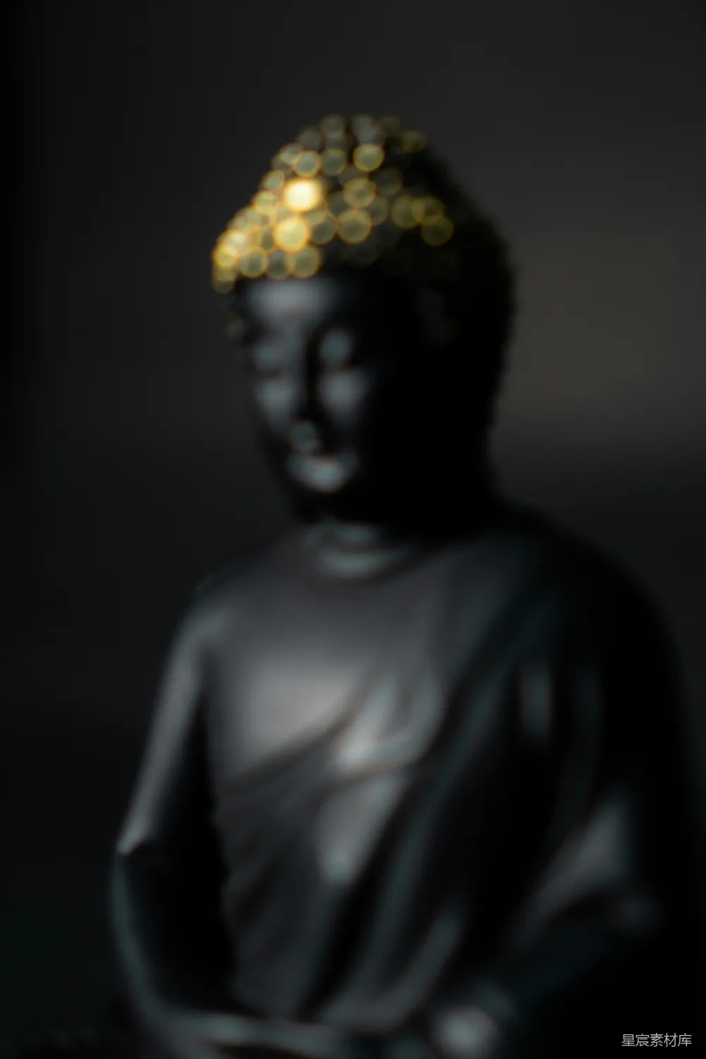 高清摄影 黄金佛像的近距离摄影图