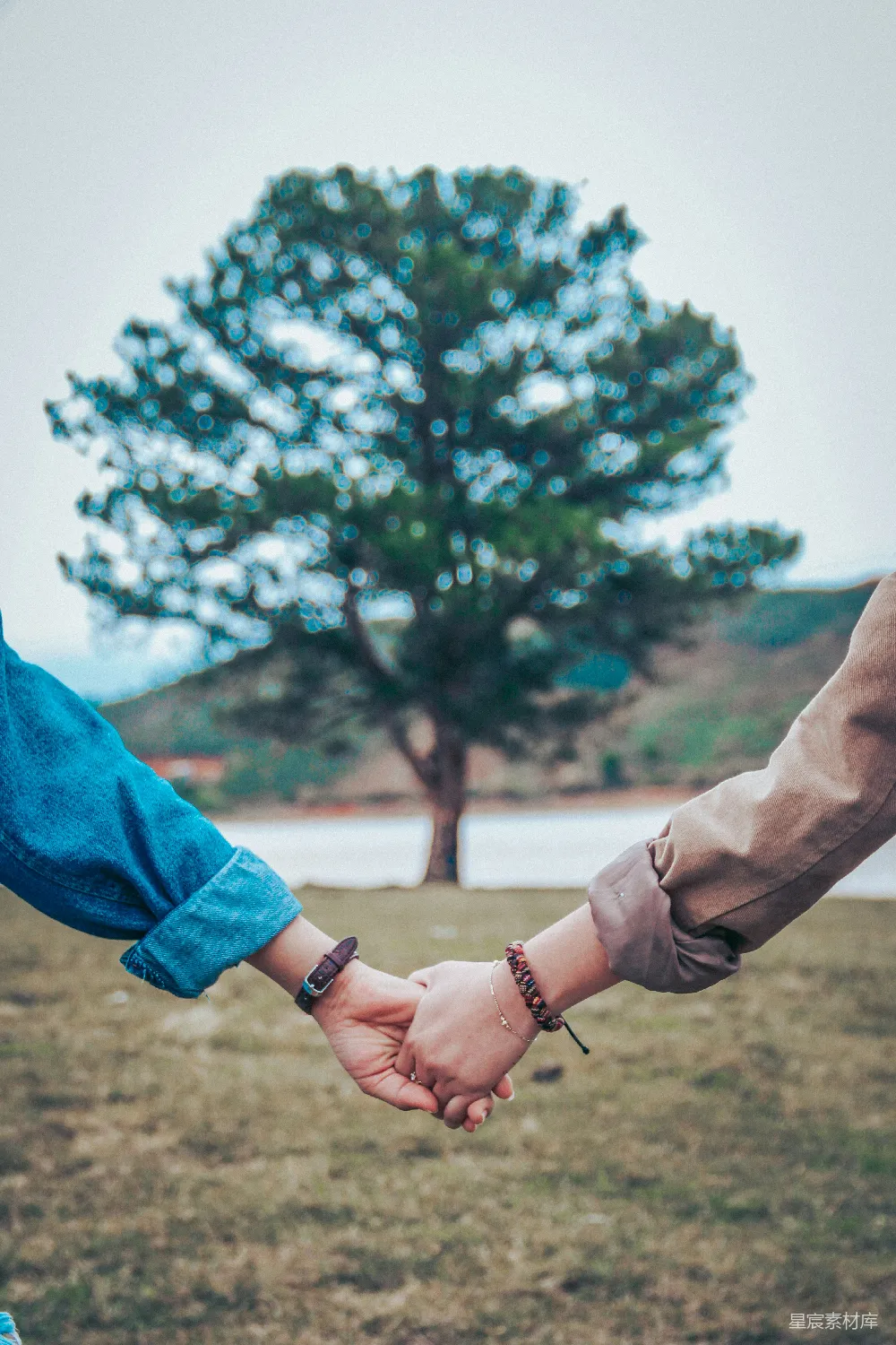 高清摄影  两人手拉手