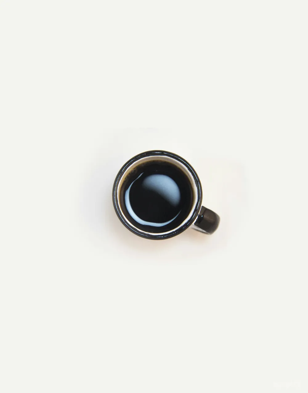 高清摄影 白色陶瓷咖啡杯的顶视图