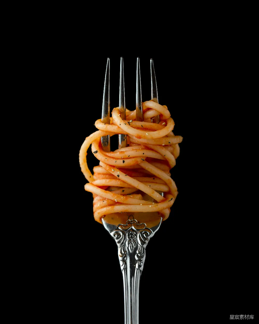 高清摄影  用意大利面 fork