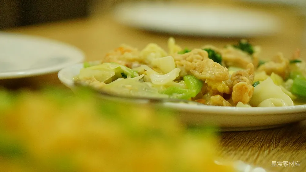 高清摄影 餐盘上一张特写的食物照片