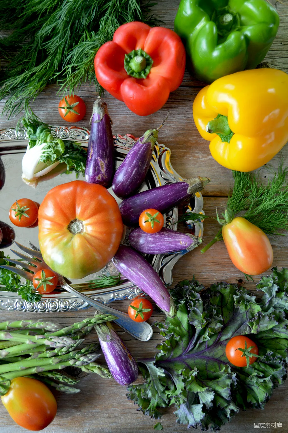 高清摄影  一 bunch of vegetables