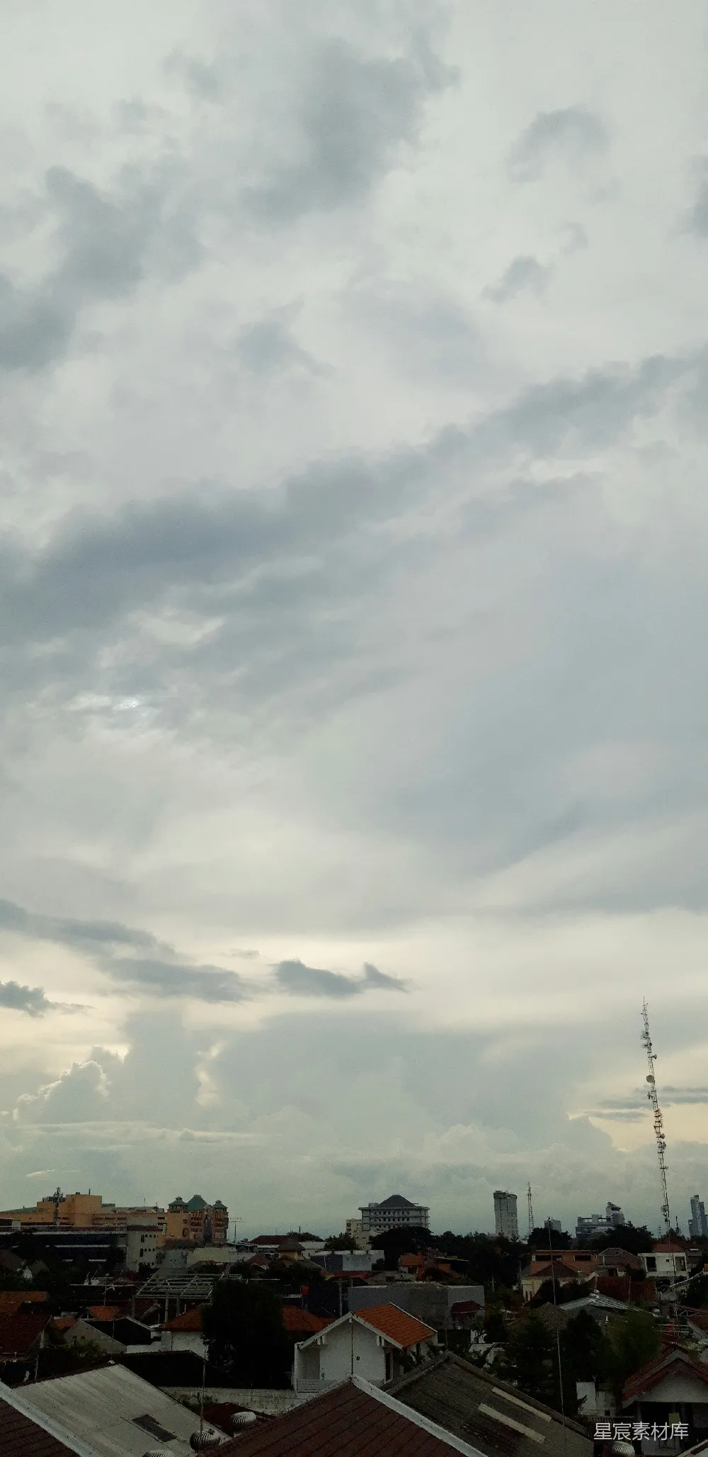 高清摄影  城市上空的云层景象
