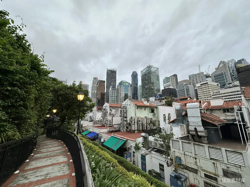 高清摄影  一个城市中高楼大厦的景象
