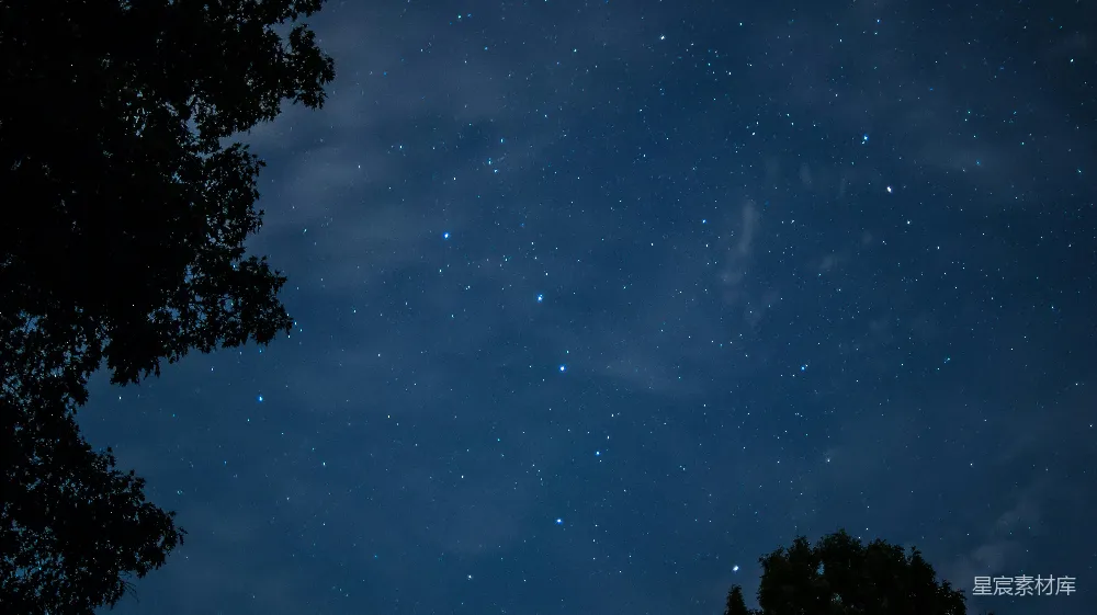 高清摄影  低角度拍摄的星空照片