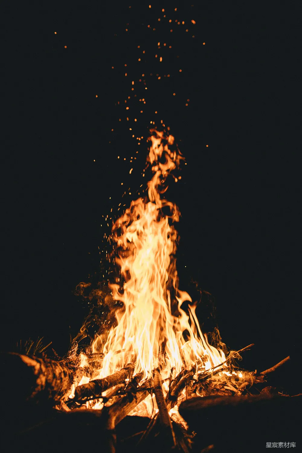 高清摄影 夜间火灾