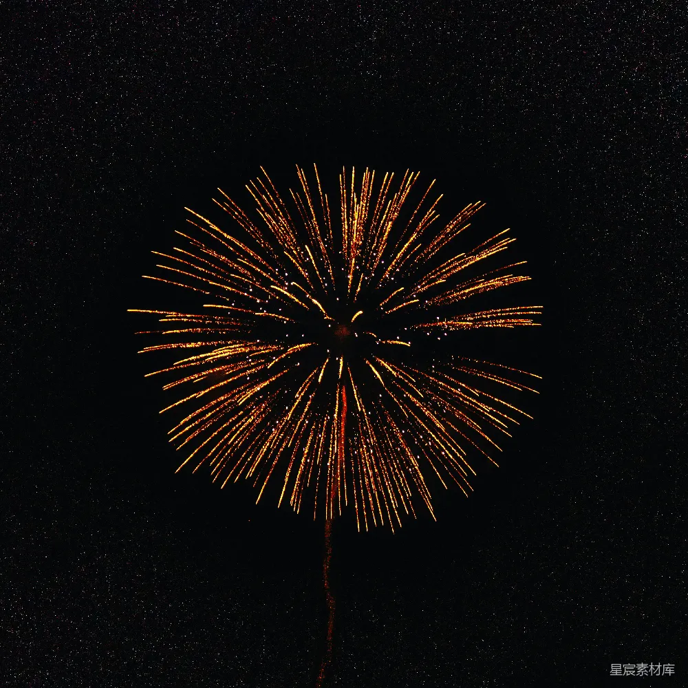 高清摄影  夜晚的红白烟花