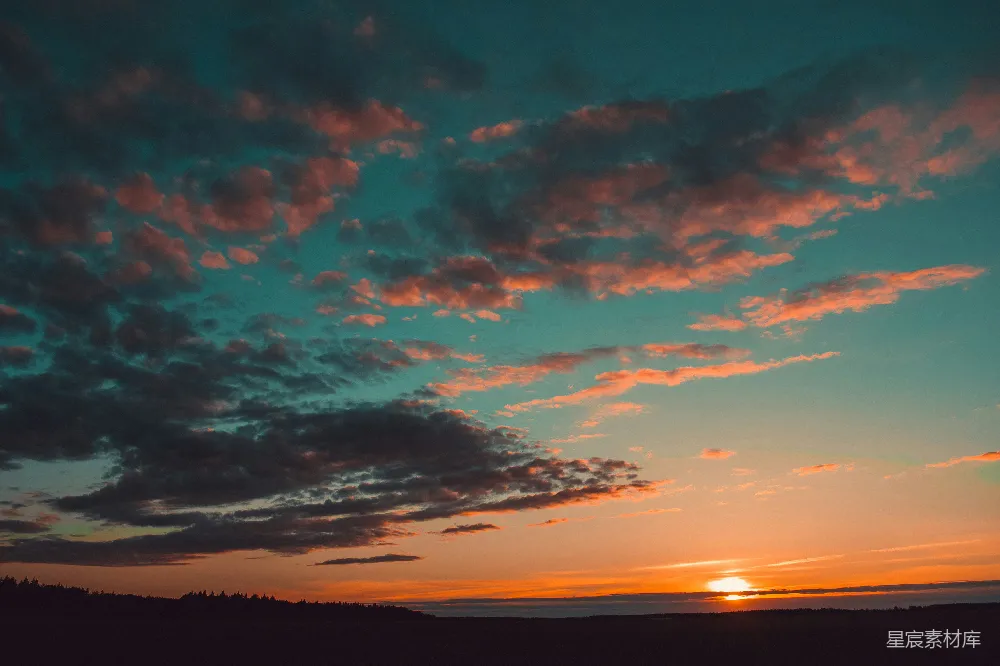 高清摄影  夕阳的轮廓