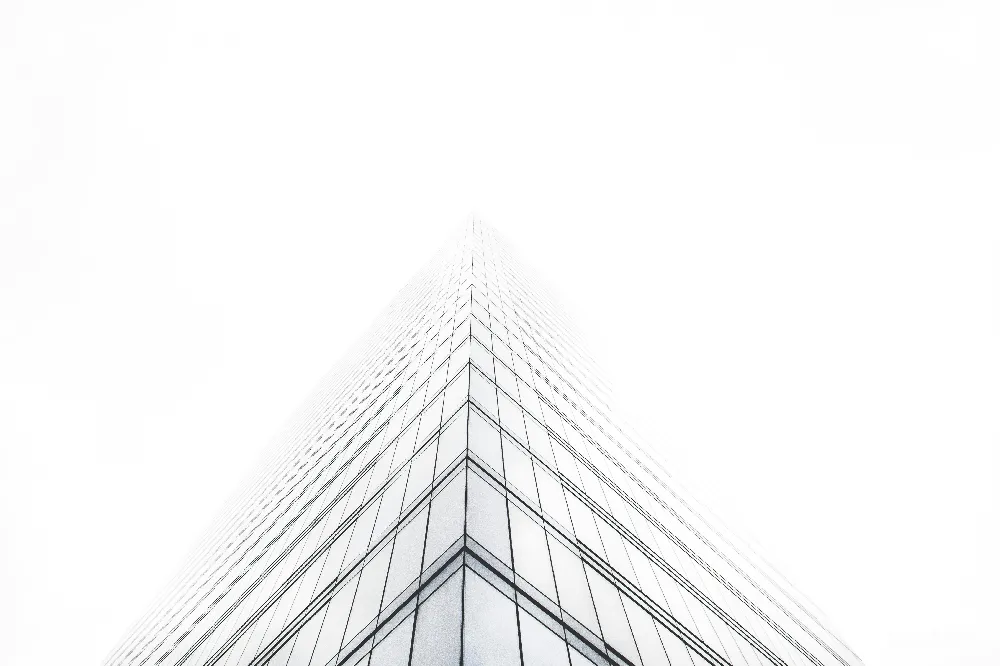 高清摄影  玻璃建筑的底部视角