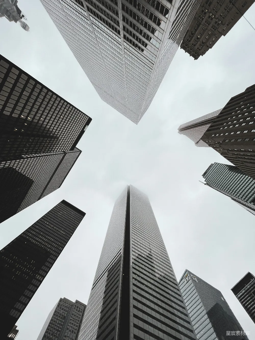 高清摄影  白天的城市建筑俯视图