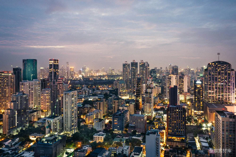 曼谷市中心的城市景观