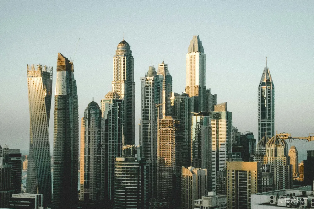 高清摄影  晴空下的城市建筑