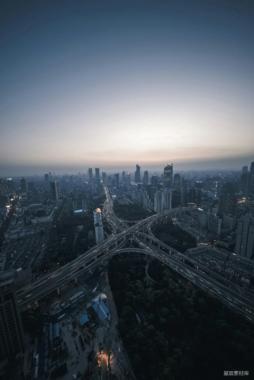 高清摄影  城市全景俯瞰图