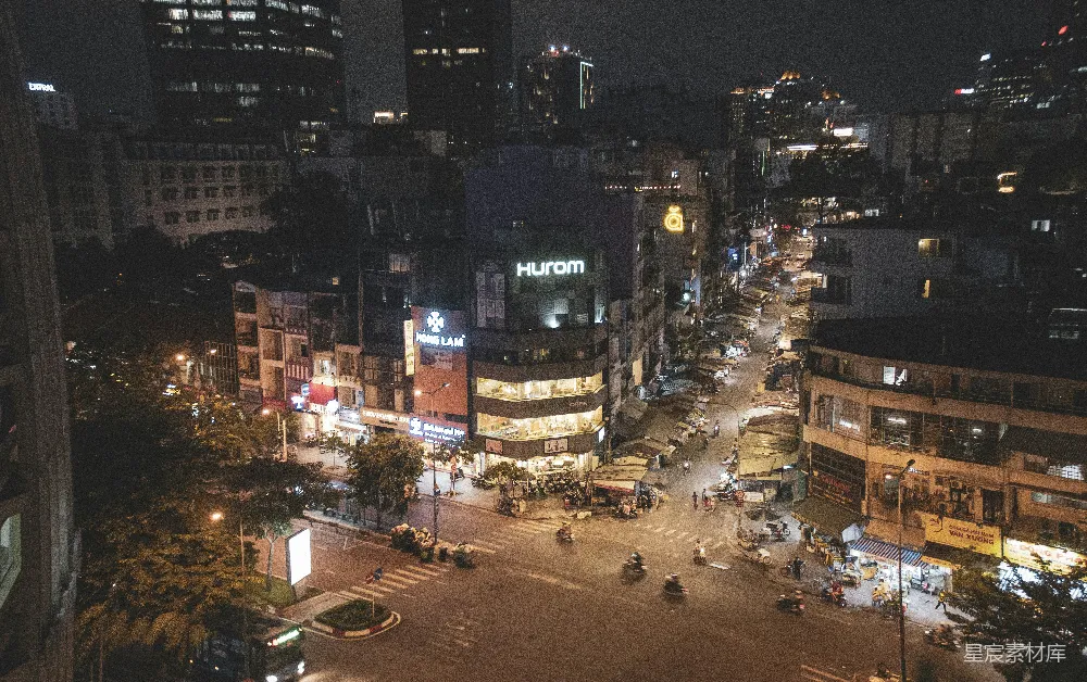 高清摄影  一条夜晚的城市街道