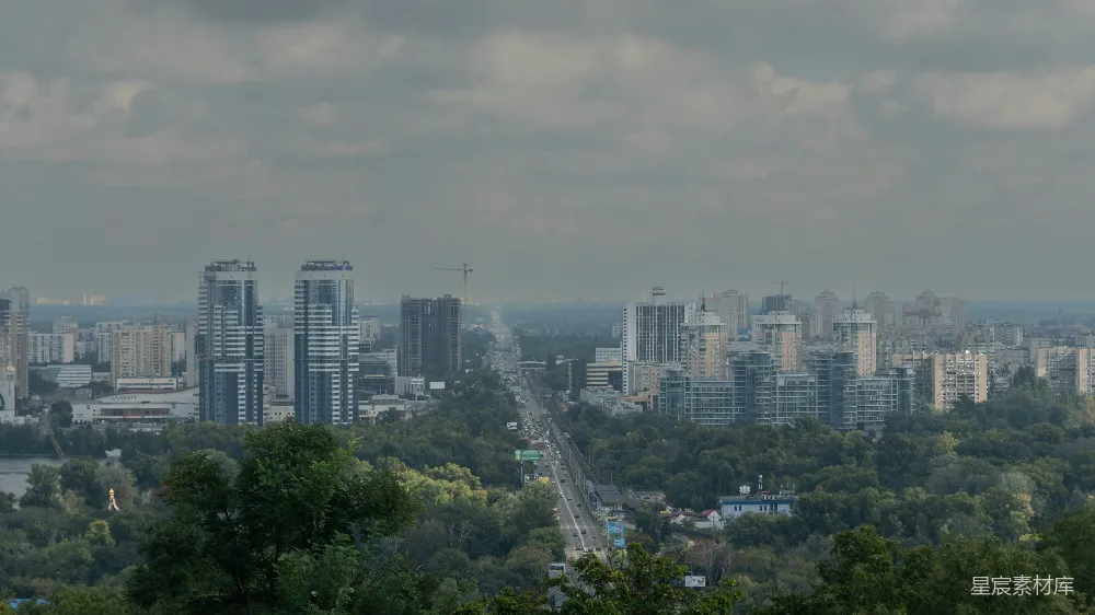 高清摄影  一座城市的景色，高楼林立。