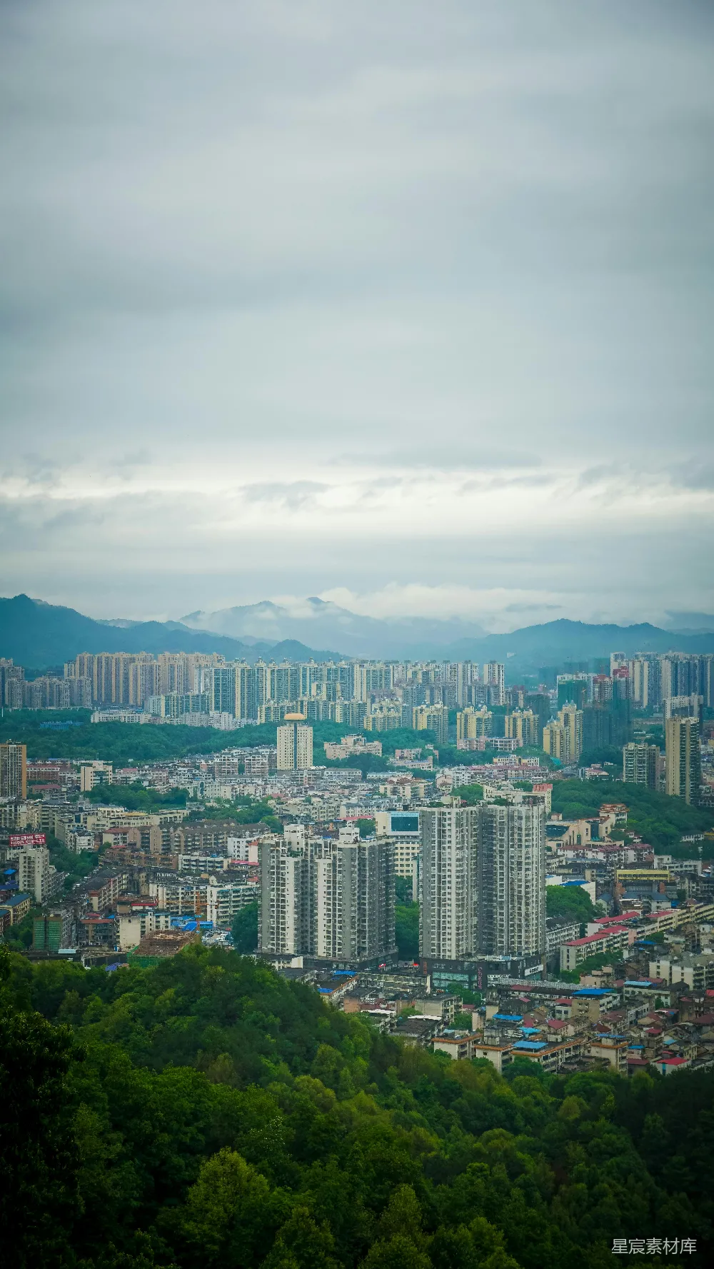 高清摄影  白天的城市建筑俯瞰图