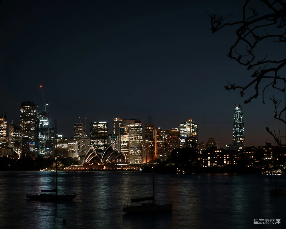 高清摄影  城市夜景天际线