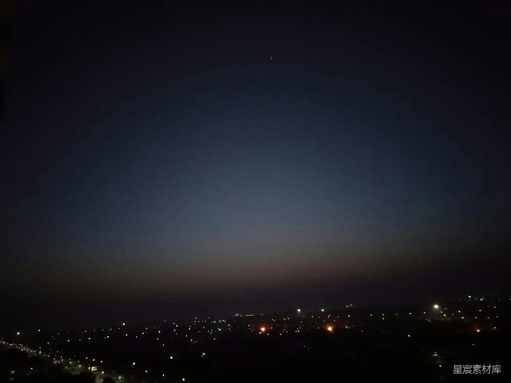 高清摄影  夜晚从山顶俯瞰城市景色