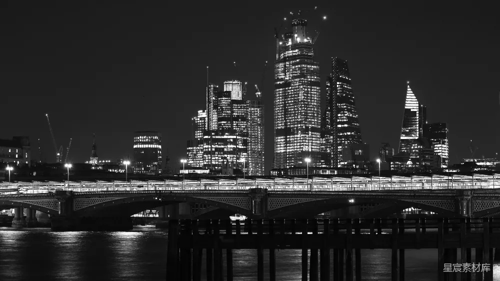 伦敦城的夜景