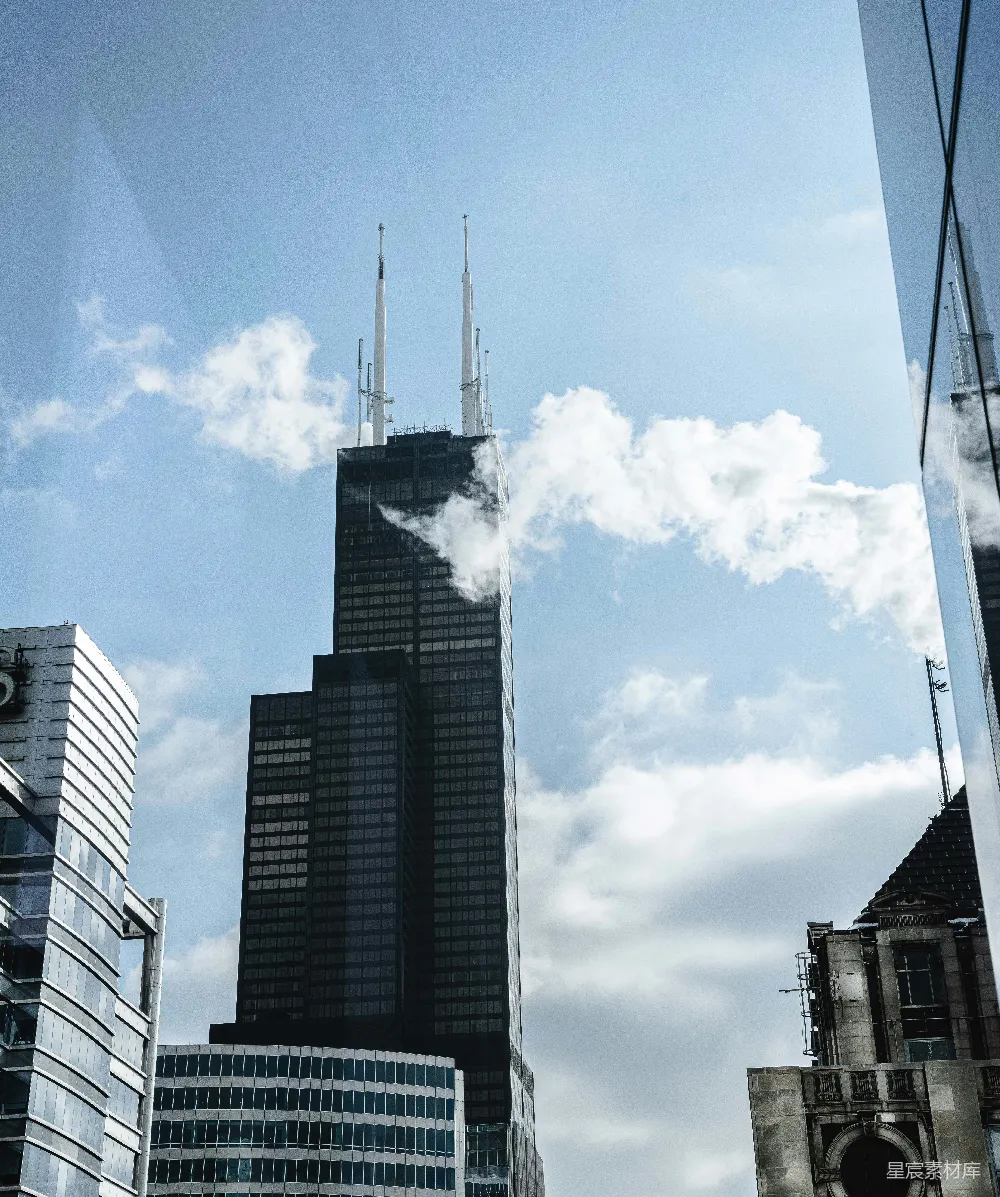 高清摄影  城市的高楼大厦远景图
