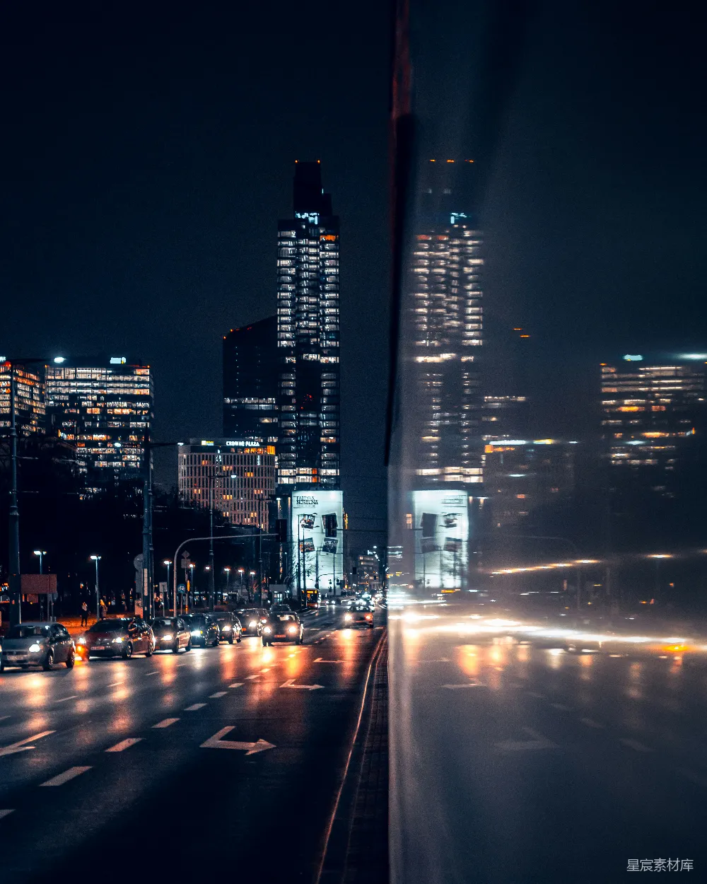 高清摄影 壁纸 夜晚从窗户看到的城市景色