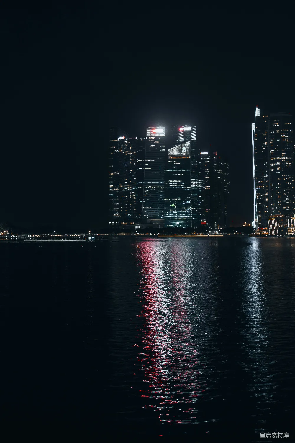 高清摄影  夜间的城市天际线