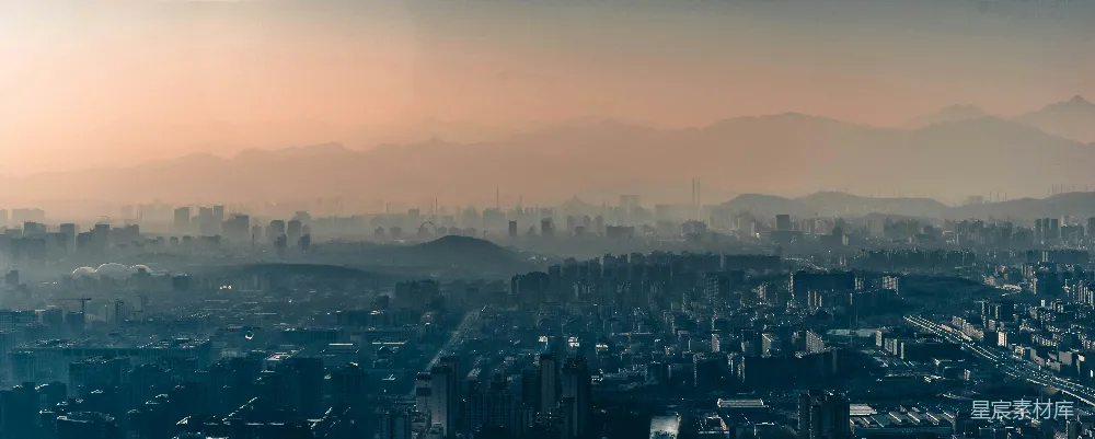 高清摄影  白天城市建筑物的航拍视角