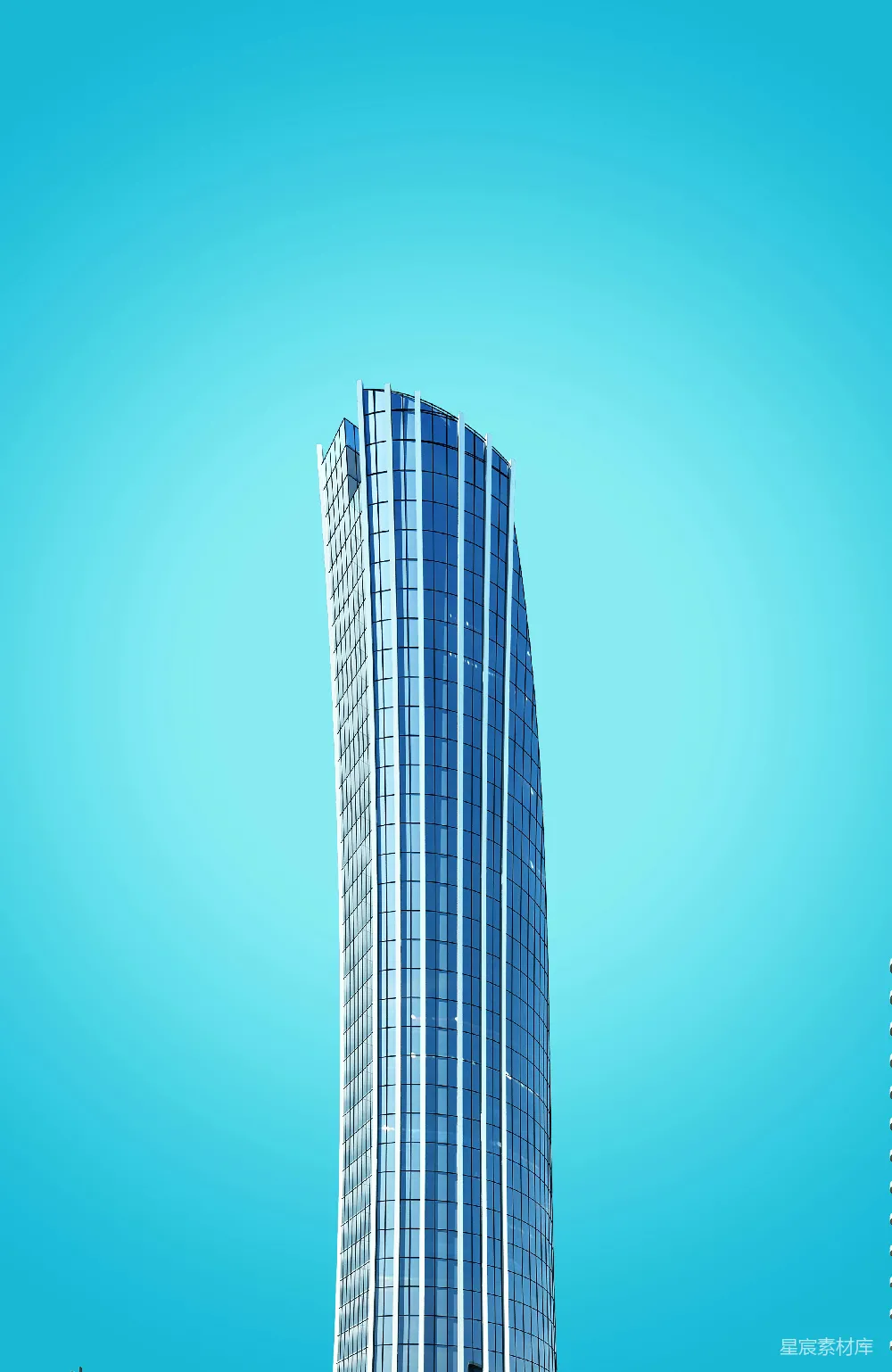 高清摄影  蓝天下的幕墙高层建筑