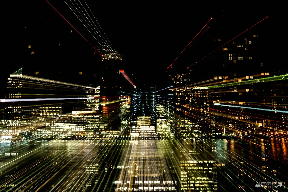 高清摄影  夜晚道路上的汽车