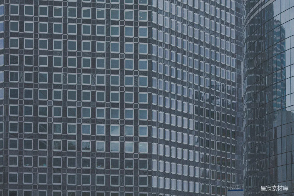 高清摄影  几栋大型建筑物并排相邻