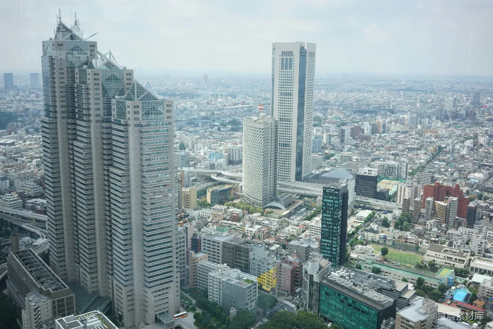 高清摄影  白天的城市建筑物俯瞰图