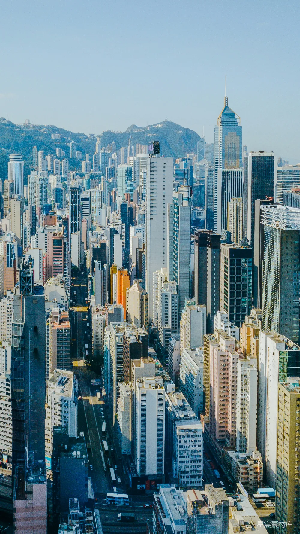 高清摄影 自然 壁纸 白天的空中俯瞰城市建筑