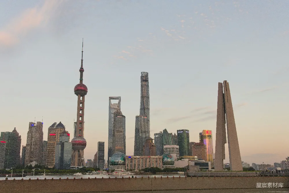 高清摄影  一座城市的城市景观，高楼林立。