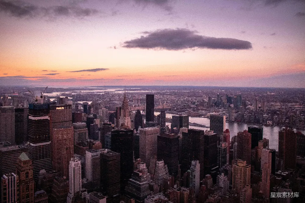 高清摄影  金时城市景观的航拍照片