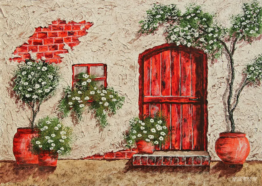 高清摄影  棕色的木门关上了
