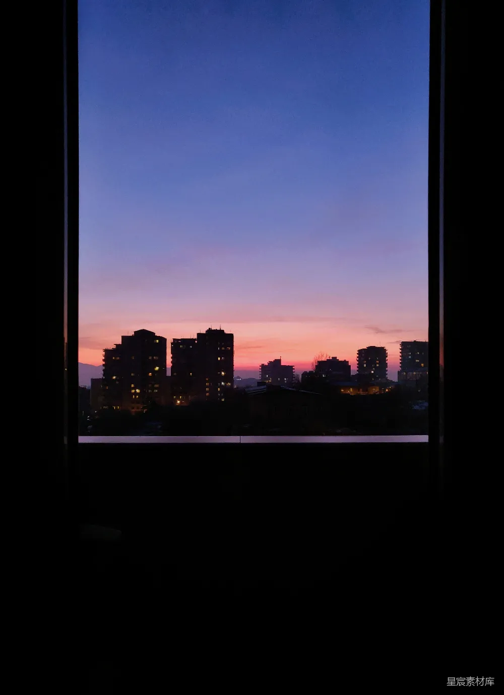 高清摄影  城市夜景天际线