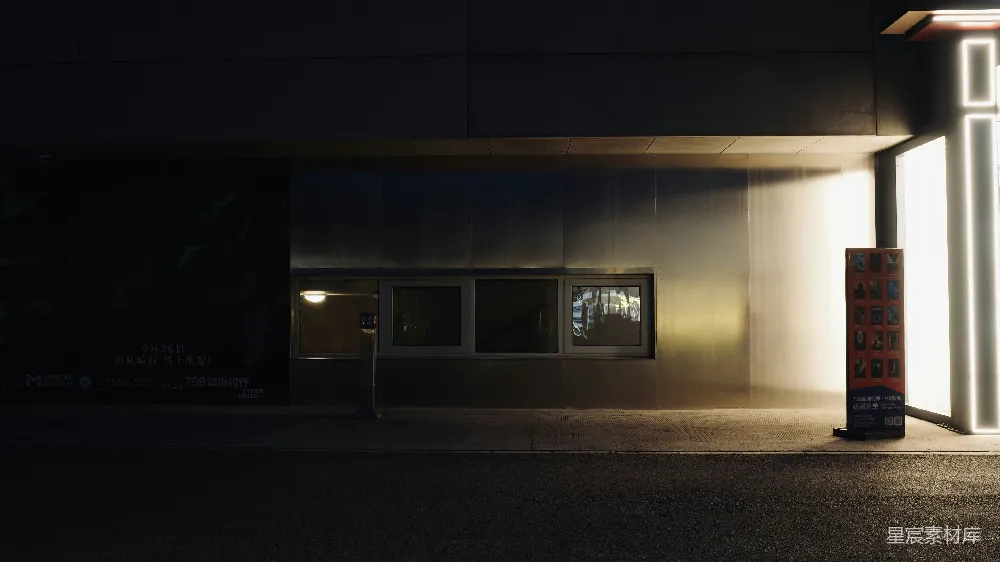 高清摄影  现代建筑外立面夜间照明
