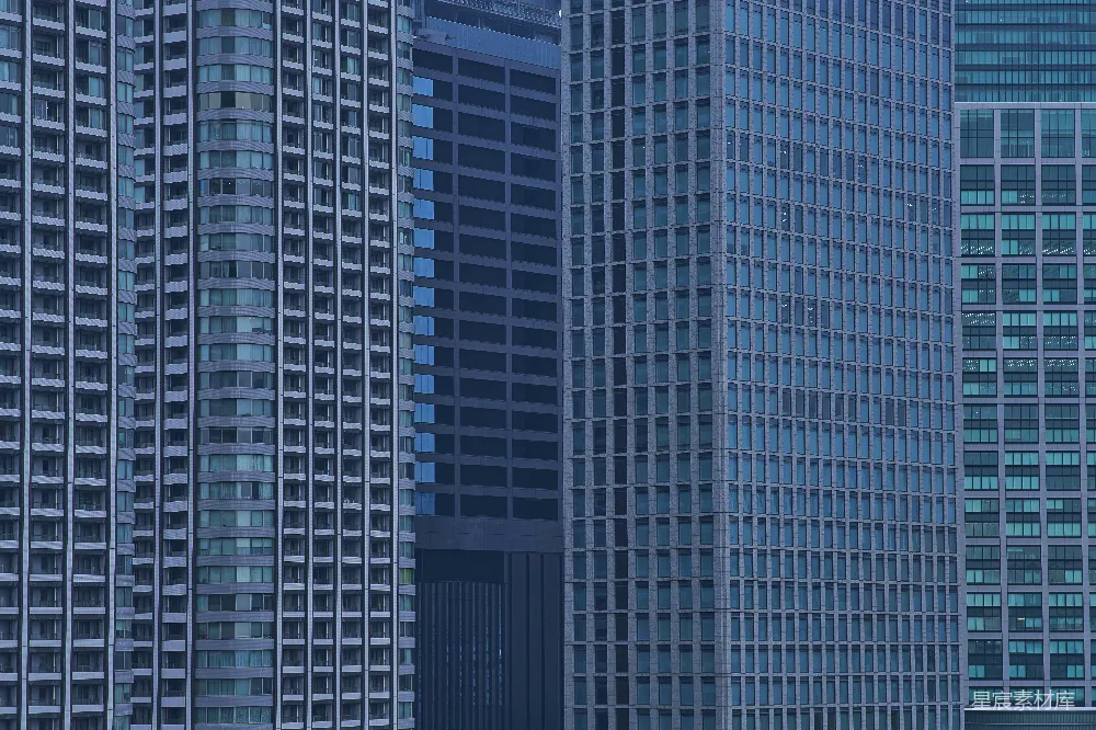 高清摄影  现代玻璃幕墙高层建筑在城市中