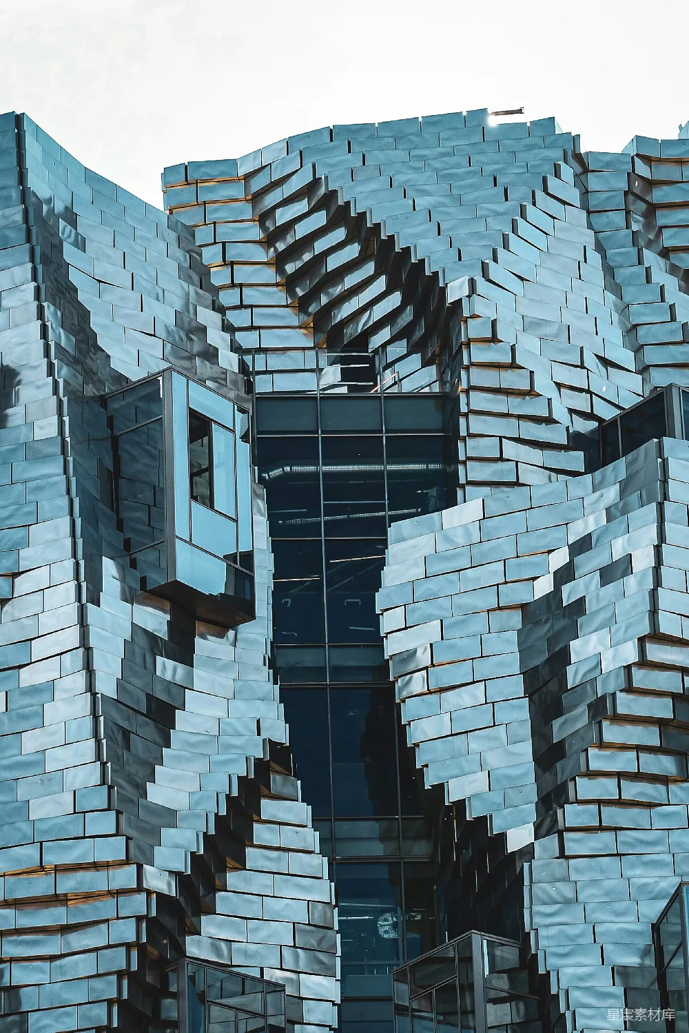 高清摄影  白色和黑色的混凝土建筑