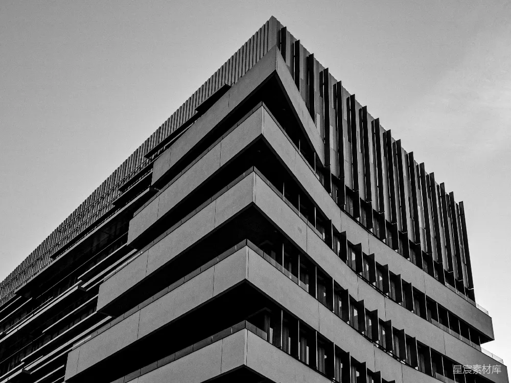 高清摄影  灰色建筑的建筑摄影