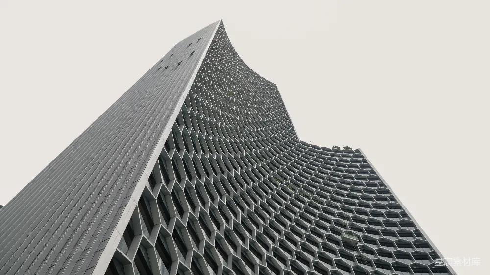 高清摄影  白天拍摄的白色混凝土建筑的低角度照片