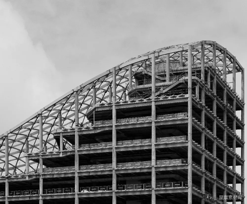 高清摄影  在建建筑物的骨骼结构