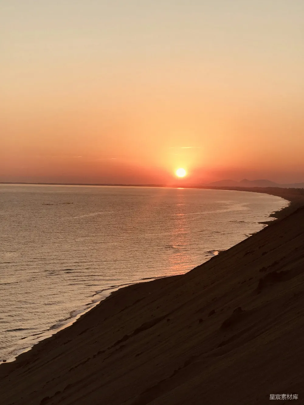 高清摄影 夕阳下的水面
