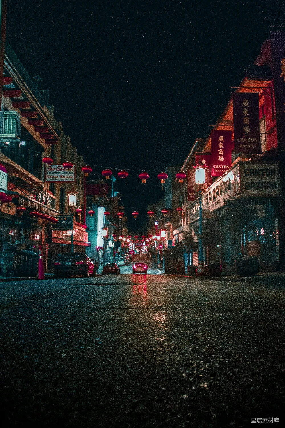高清摄影  广州夜市的店铺橱窗