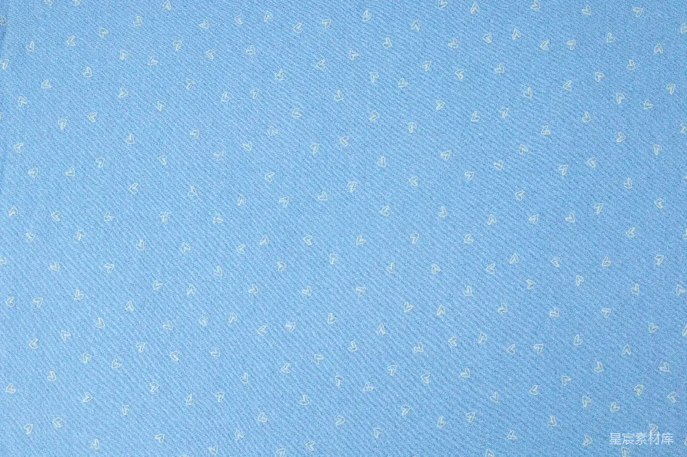 高清摄影  蓝白波点纺织品